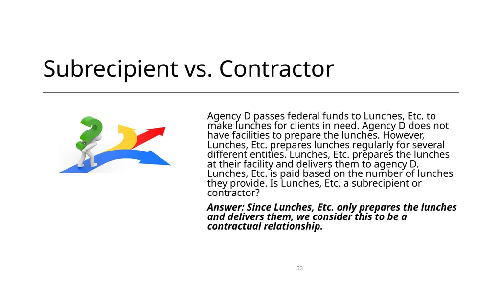 Federal Grant Reporting 101 & Lessons Learned - slide 33 of 48