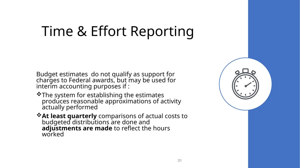 Federal Grant Reporting 101 & Lessons Learned - slide 20 of 48