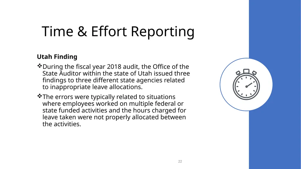 Federal Grant Reporting 101 & Lessons Learned - slide 22 of 48