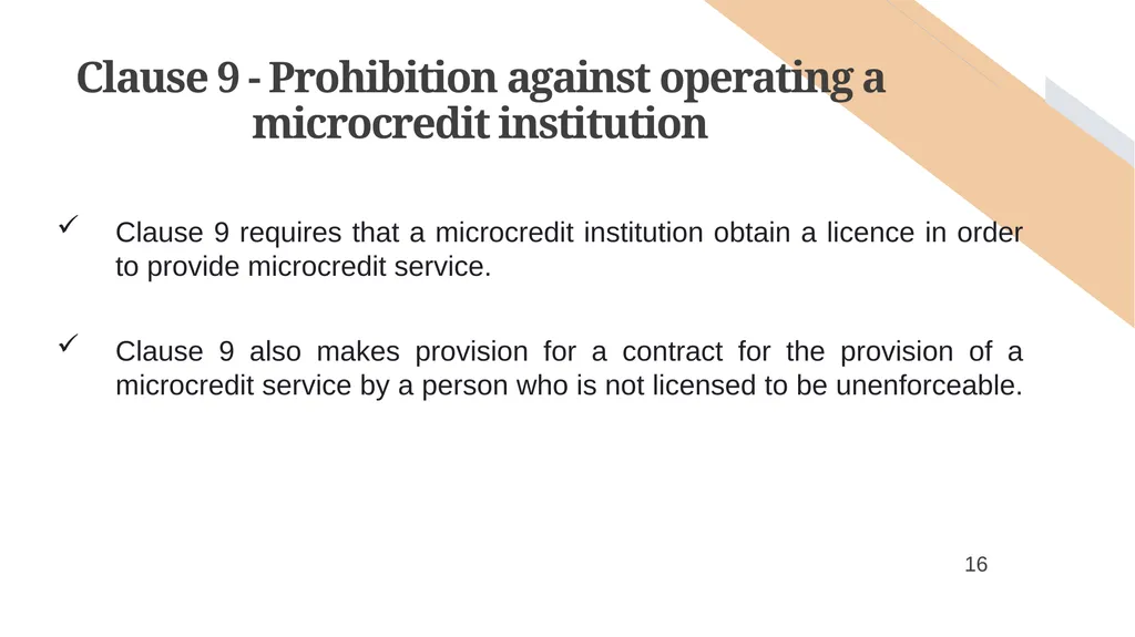 MICROCREDIT INFORMATION SESSION Understanding The - slide 16 of 51
