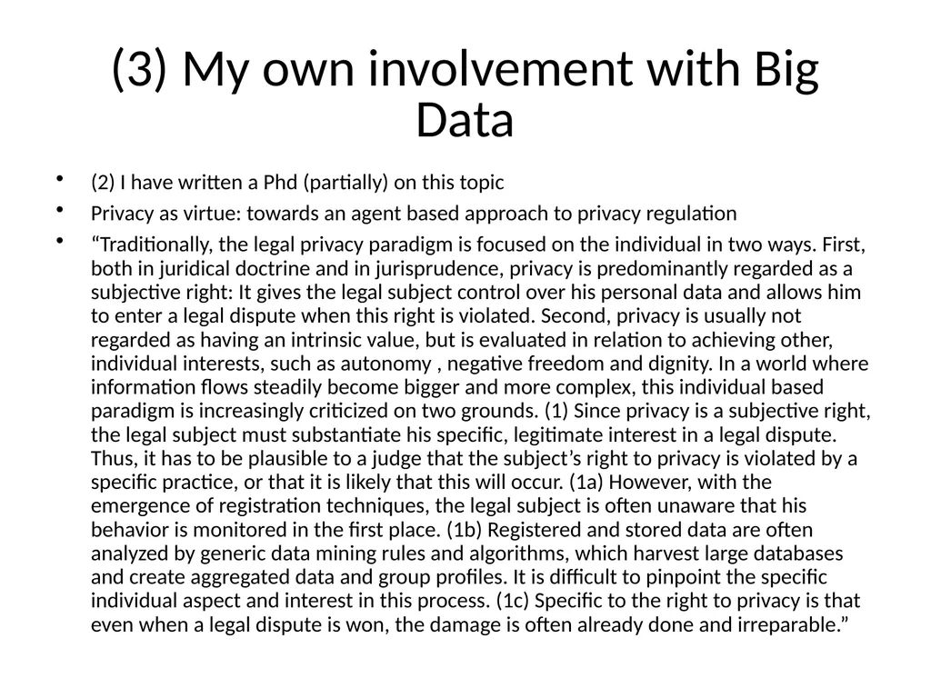 Big Data and privacy Bart van der Sloot Tilburg - slide 7 of 60