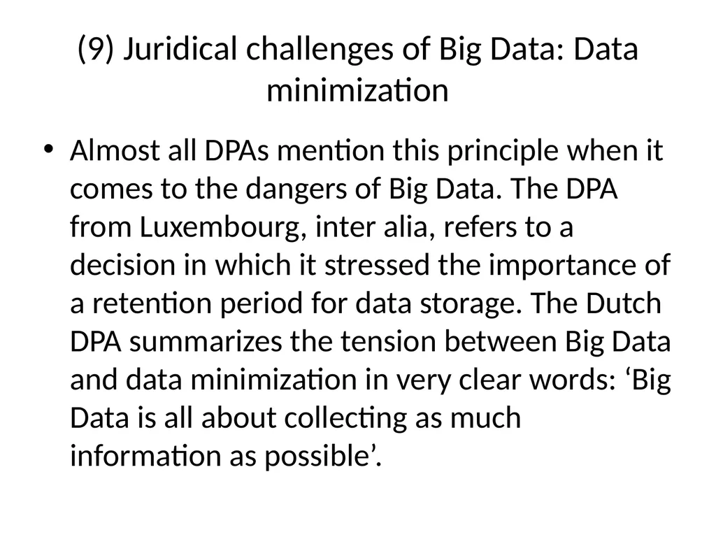 Big Data and privacy Bart van der Sloot Tilburg - slide 39 of 60