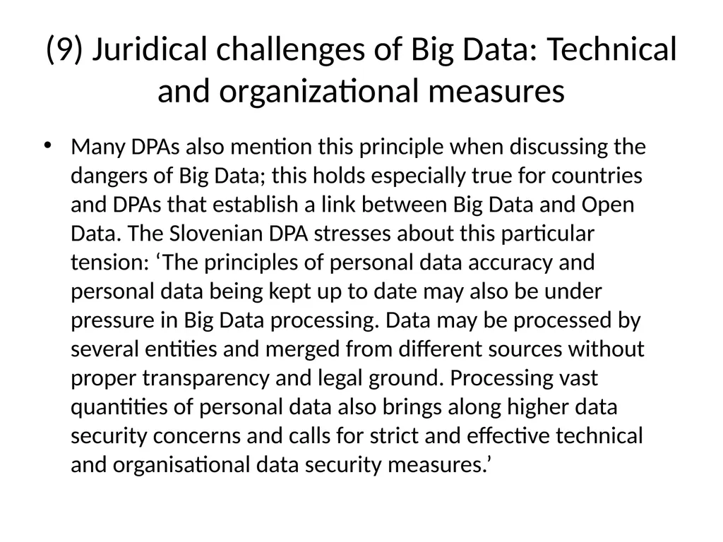 Big Data and privacy Bart van der Sloot Tilburg - slide 41 of 60