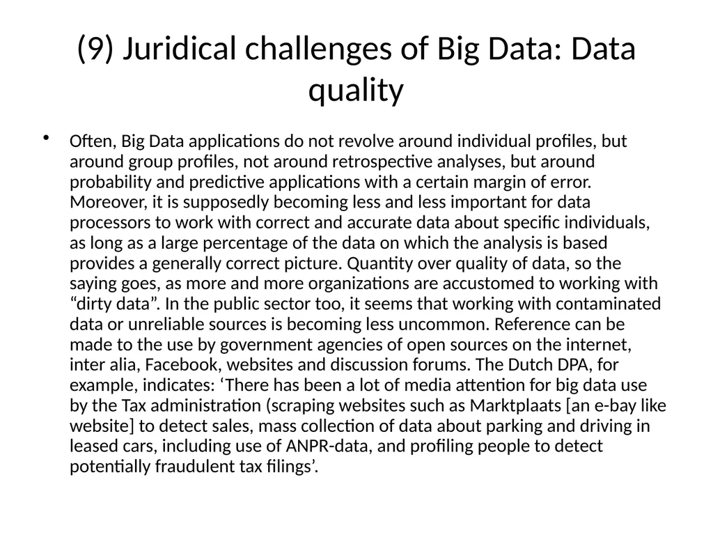 Big Data and privacy Bart van der Sloot Tilburg - slide 43 of 60
