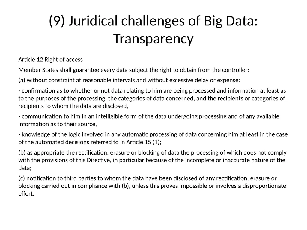 Big Data and privacy Bart van der Sloot Tilburg - slide 46 of 60
