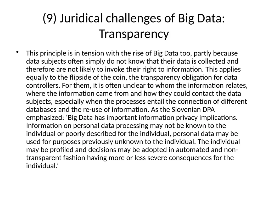 Big Data and privacy Bart van der Sloot Tilburg - slide 48 of 60