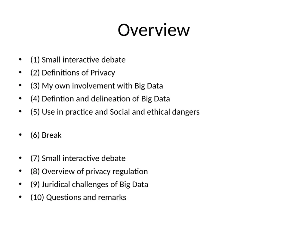 Big Data and privacy Bart van der Sloot Tilburg - slide 2 of 60