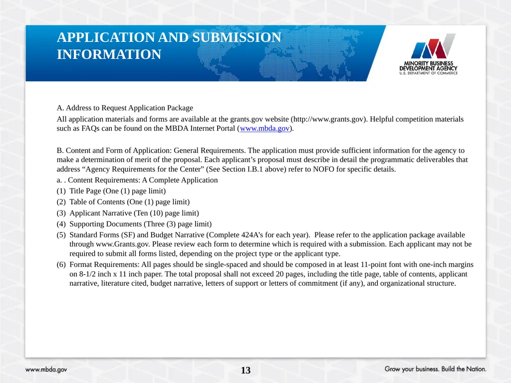 PRE-APPLICATION CONFERENCE American Indian, Alaska - slide 13 of 23