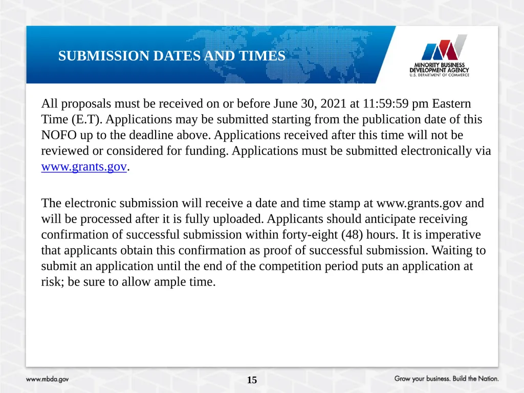 PRE-APPLICATION CONFERENCE American Indian, Alaska - slide 15 of 23
