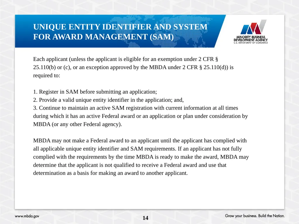 PRE-APPLICATION CONFERENCE American Indian, Alaska - slide 14 of 23