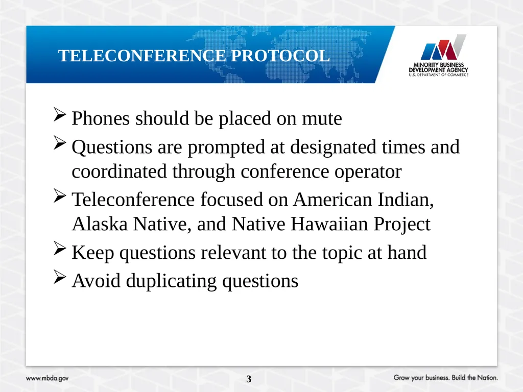 PRE-APPLICATION CONFERENCE American Indian, Alaska - slide 3 of 23