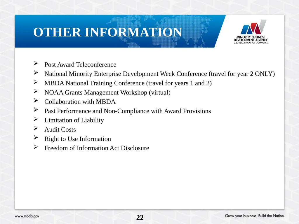 PRE-APPLICATION CONFERENCE American Indian, Alaska - slide 22 of 23