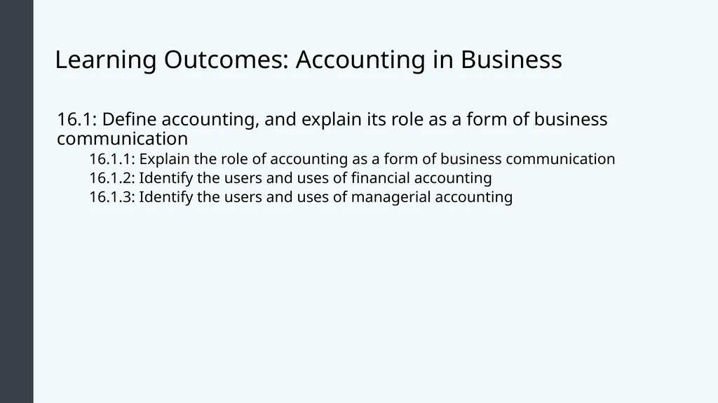 Introduction to Business Accounting and Finance - slide 4 of 59