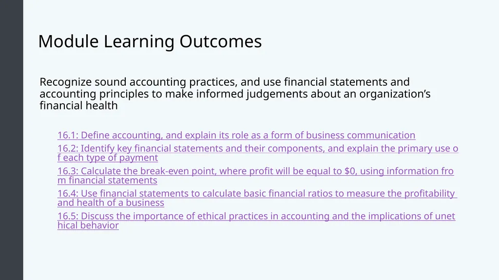 Introduction to Business Accounting and Finance - slide 2 of 59