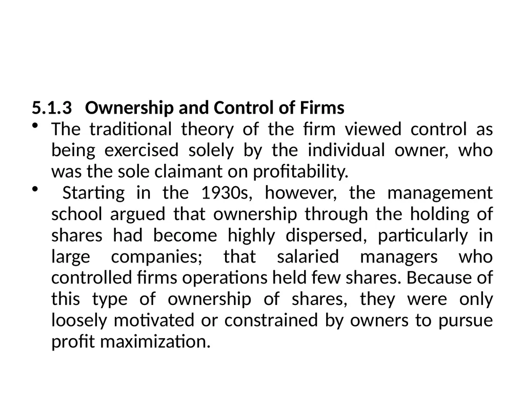 CHAPTER FIVE ANALYSIS OF FIRM STRUCTURE After - slide 5 of 52