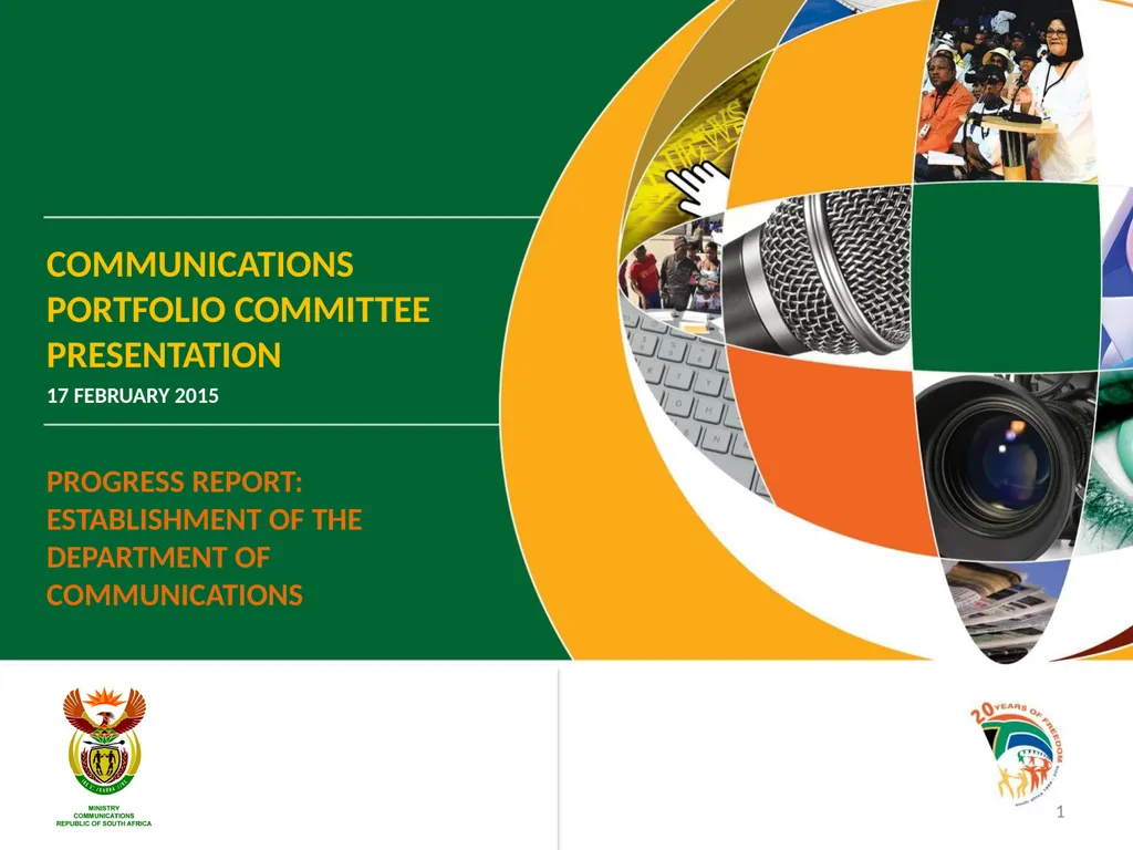 COMMUNICATIONS PORTFOLIO COMMITTEE PRESENTATION 17 - slide 1 of 25