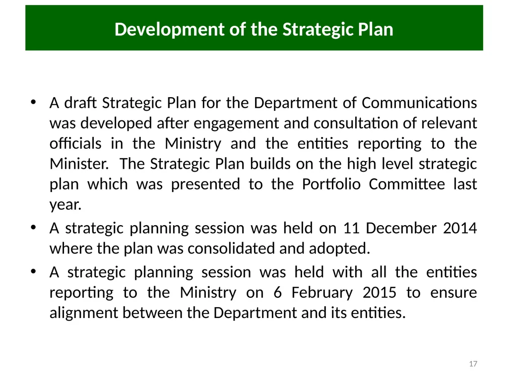 COMMUNICATIONS PORTFOLIO COMMITTEE PRESENTATION 17 - slide 17 of 25