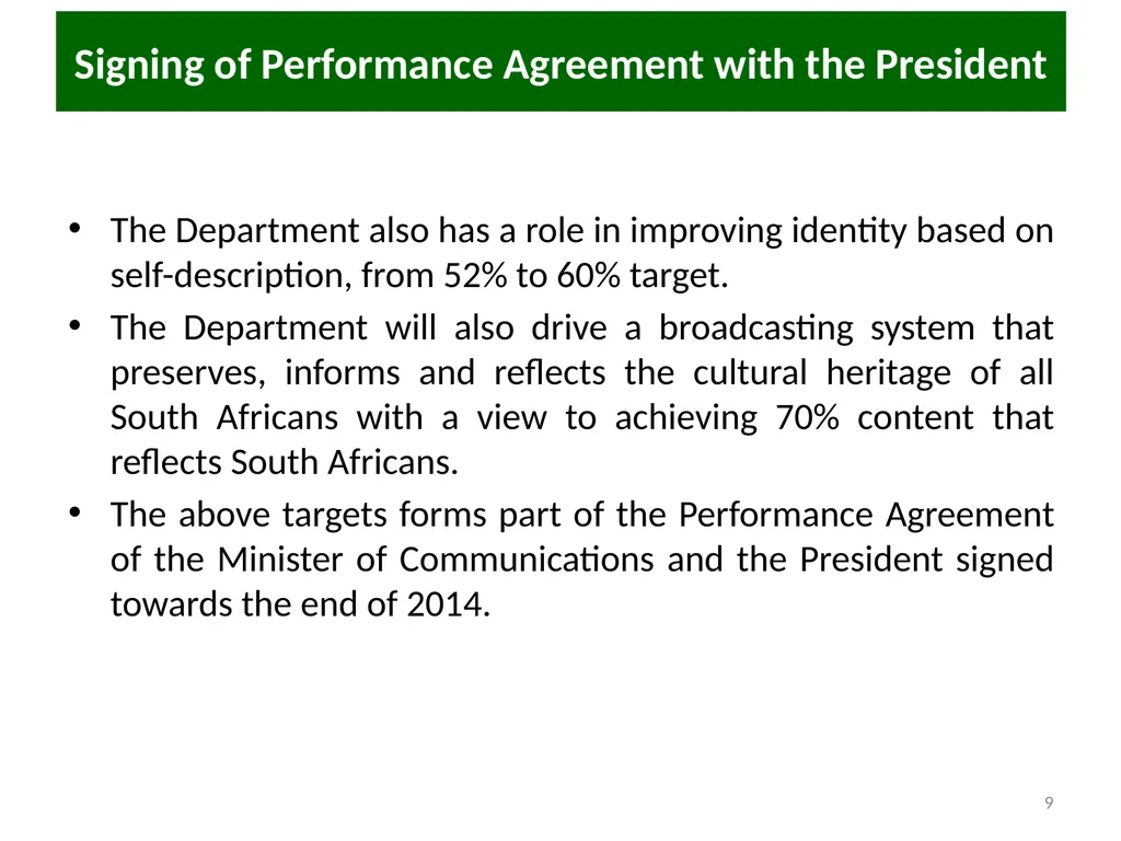 COMMUNICATIONS PORTFOLIO COMMITTEE PRESENTATION 17 - slide 9 of 25