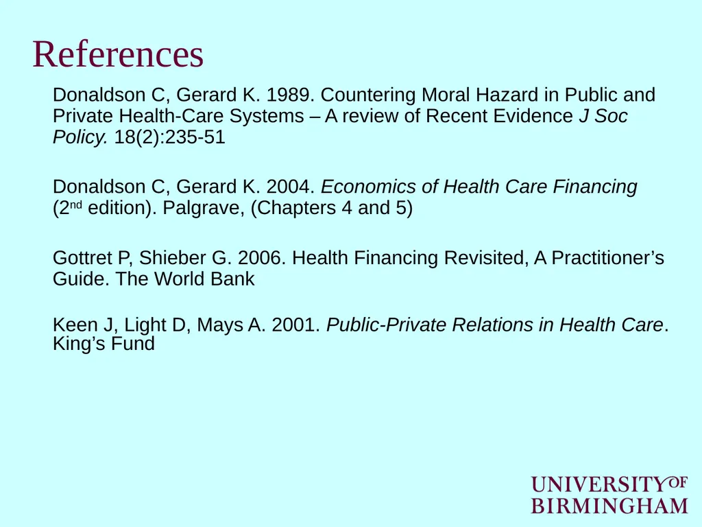 How healthcare is funded internationally Cristina - slide 29 of 30