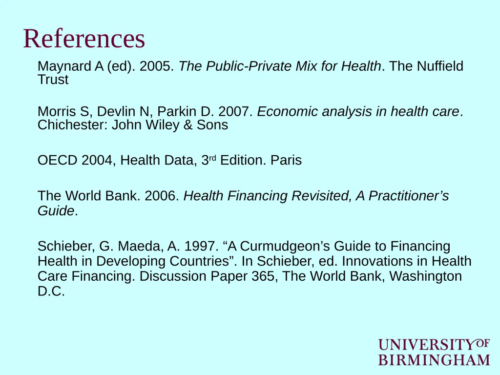 How healthcare is funded internationally Cristina - slide 30 of 30