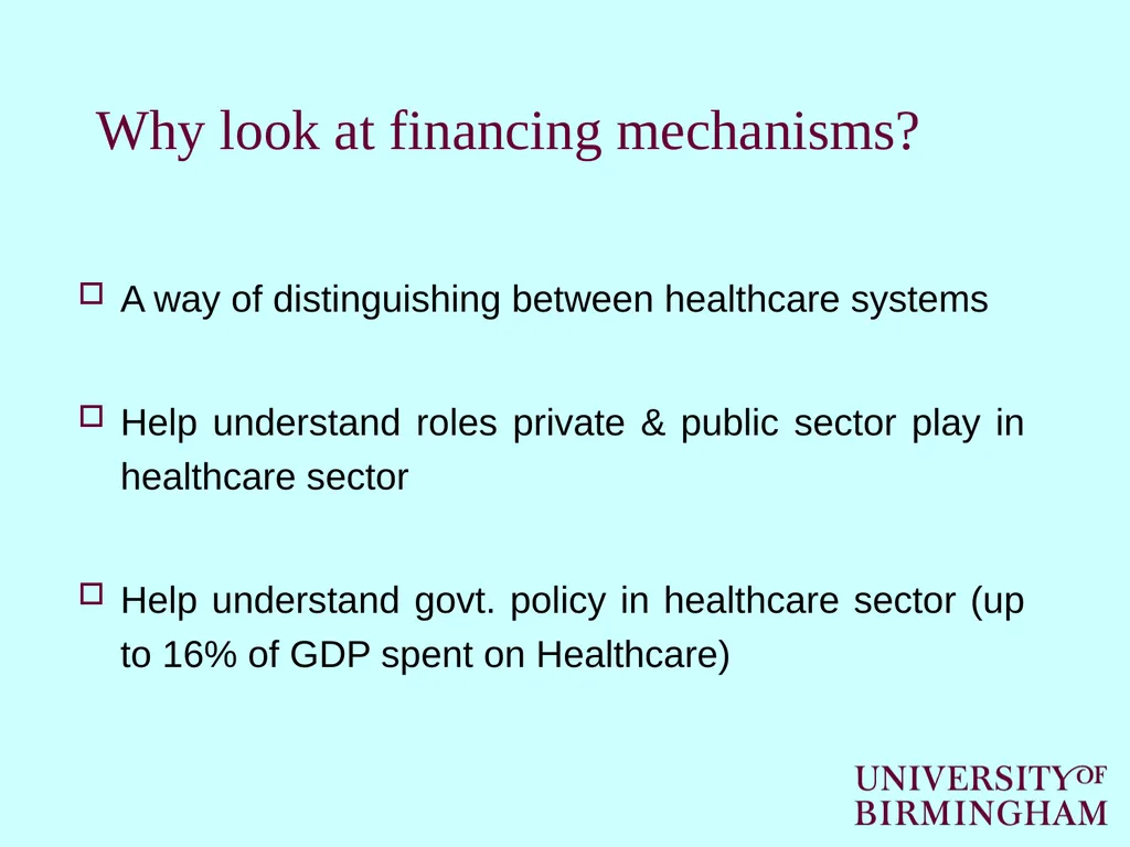How healthcare is funded internationally Cristina - slide 4 of 30