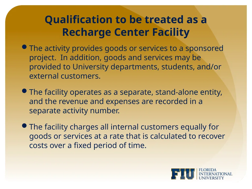 Setting Up a New Recharge Center Step-by-Step - slide 3 of 18