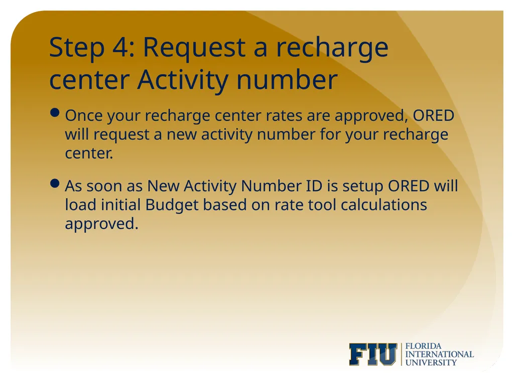 Setting Up a New Recharge Center Step-by-Step - slide 14 of 18