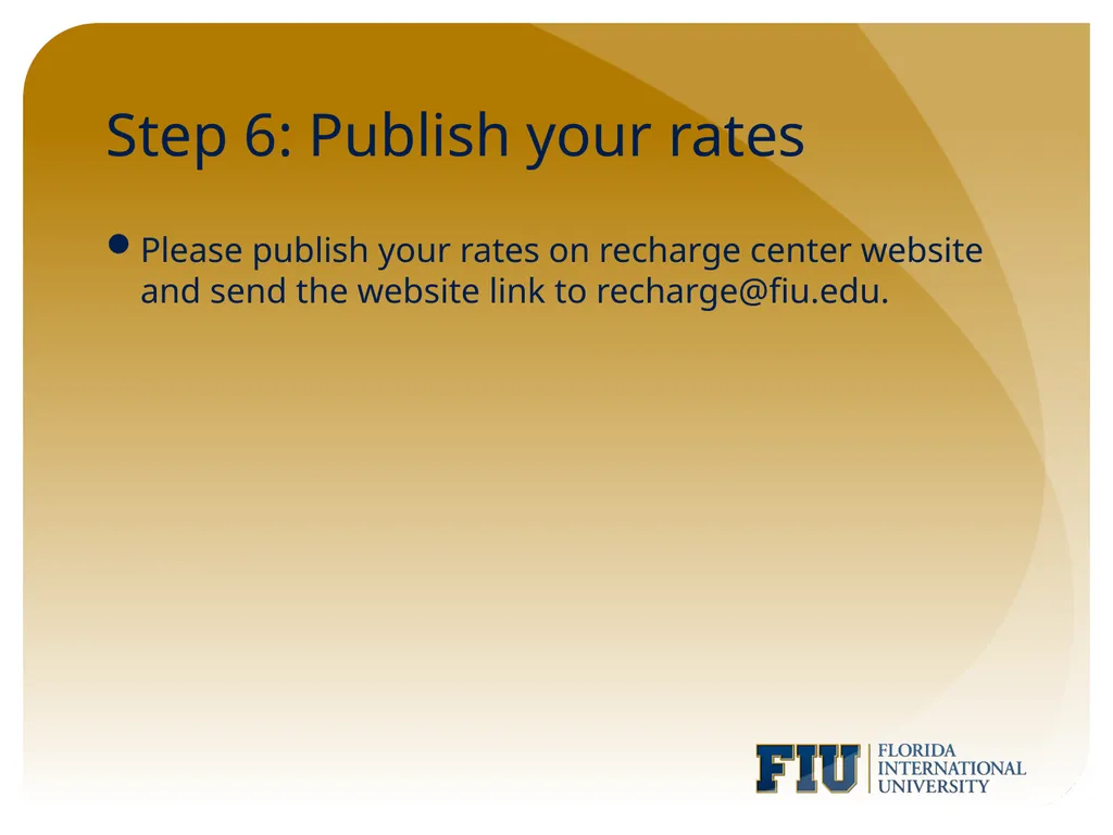 Setting Up a New Recharge Center Step-by-Step - slide 17 of 18