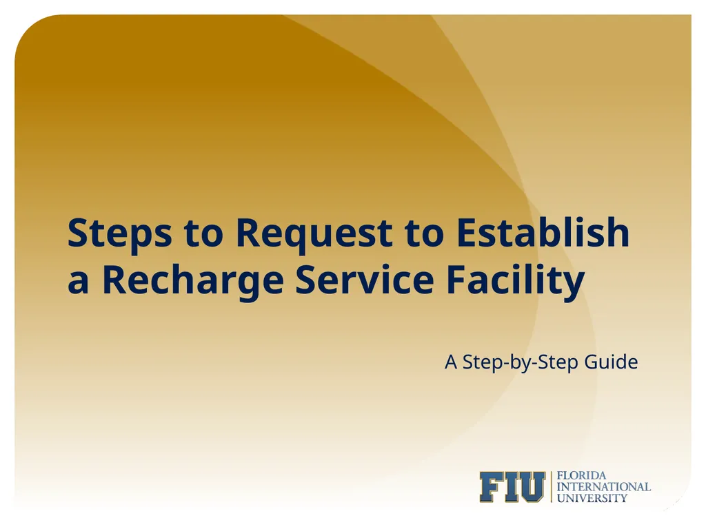 Setting Up a New Recharge Center Step-by-Step - slide 6 of 18