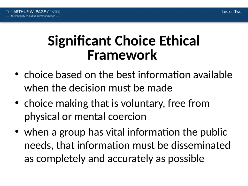 Ethics in Crisis Management Module Nine | Lesson - slide 3 of 9
