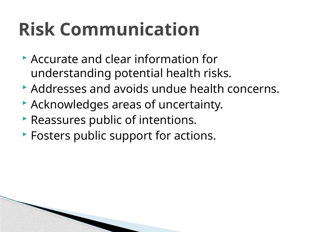 Risk Communication and Message Mapping CLHO - slide 9 of 36