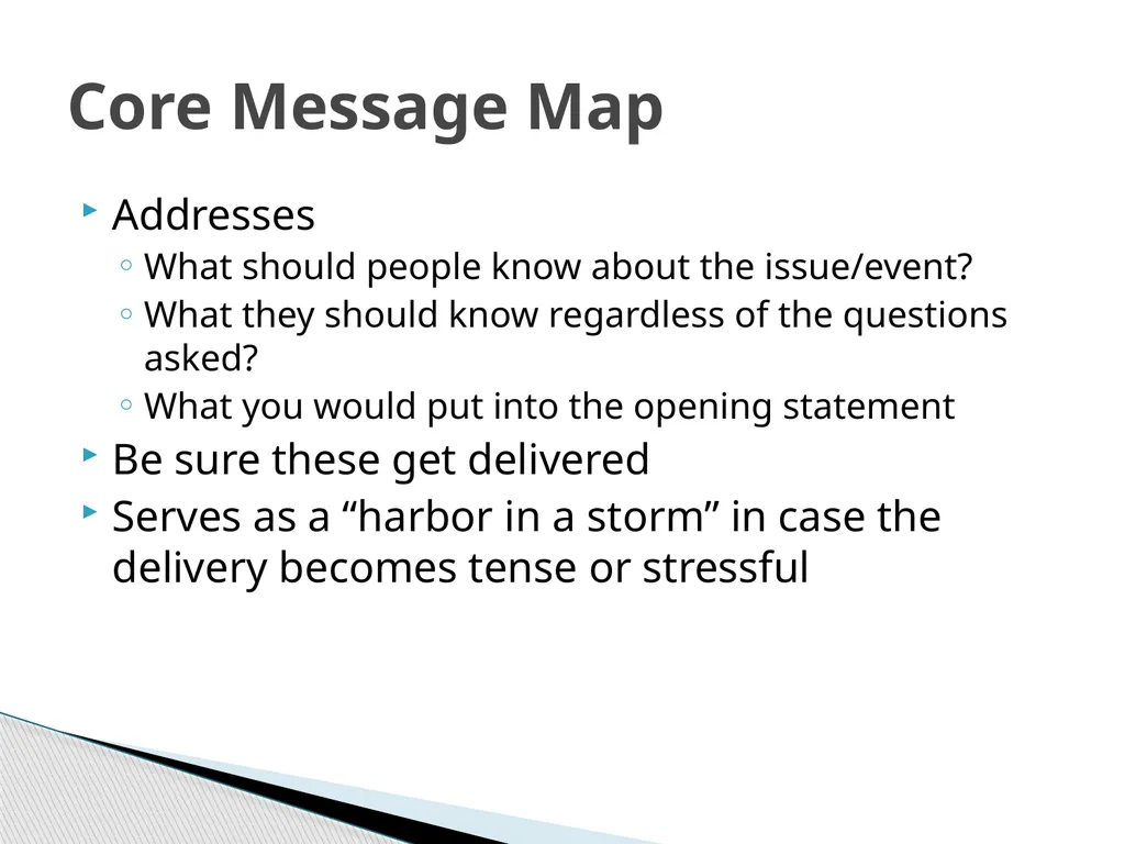 Risk Communication and Message Mapping CLHO - slide 21 of 36
