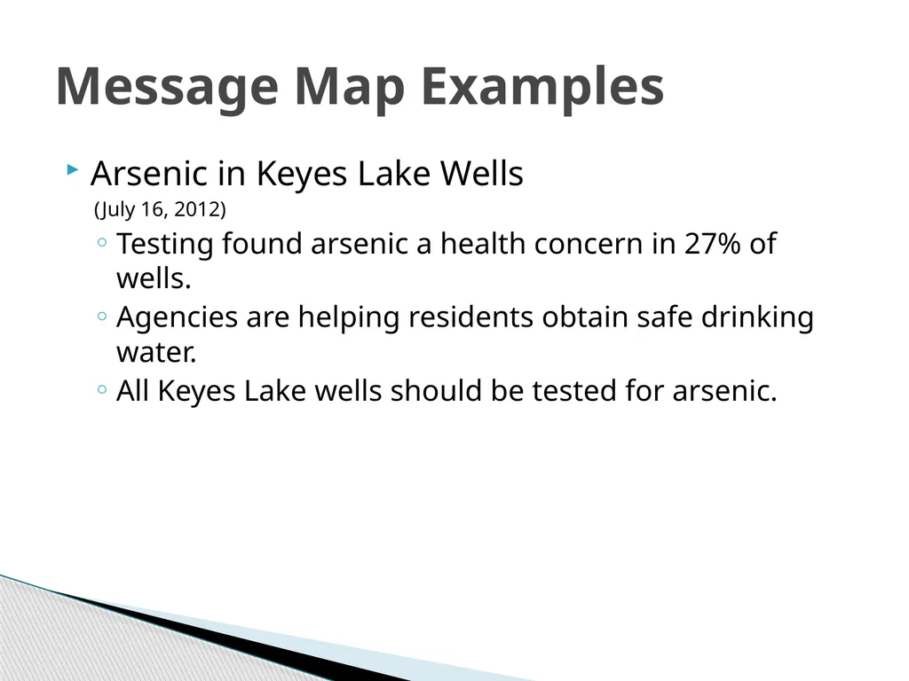 Risk Communication and Message Mapping CLHO - slide 31 of 36