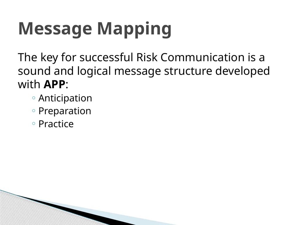Risk Communication and Message Mapping CLHO - slide 15 of 36