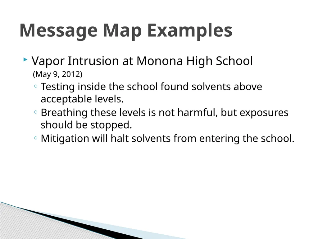 Risk Communication and Message Mapping CLHO - slide 30 of 36