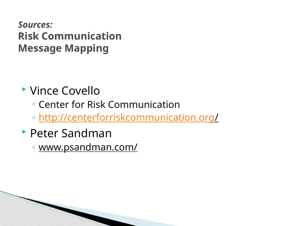 Risk Communication and Message Mapping CLHO - slide 2 of 36