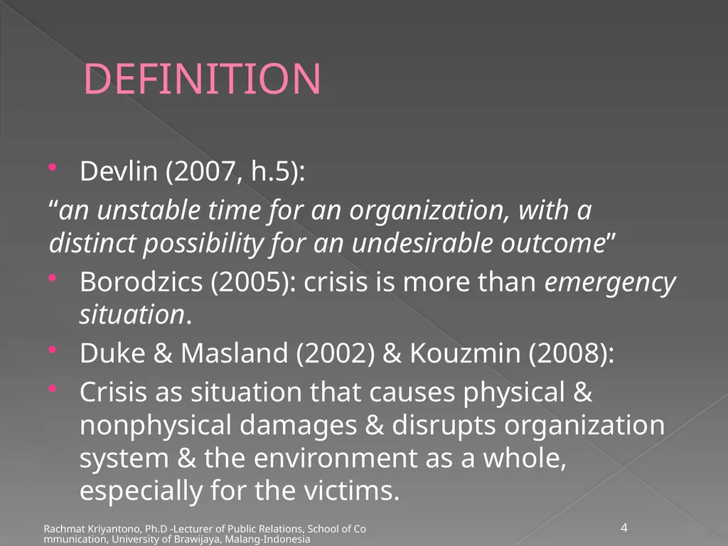 CRISIS (Seri Management Crisis) Rachmat - slide 4 of 17