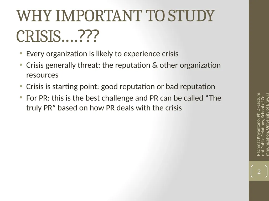 CRISIS (Seri Management Crisis) Rachmat - slide 2 of 17