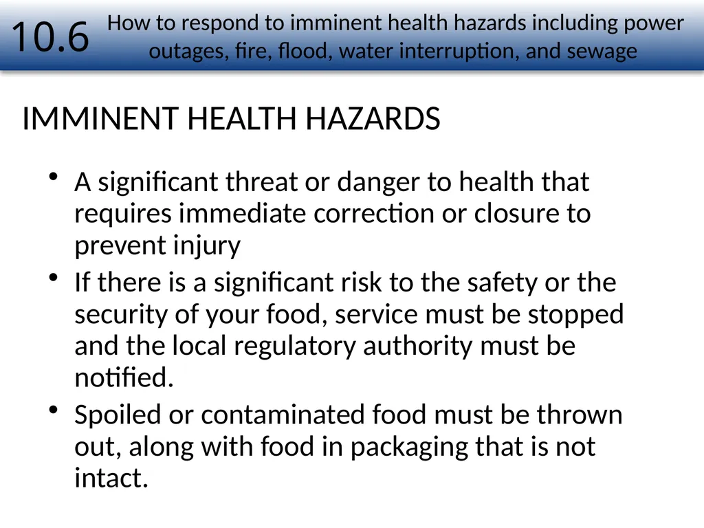 1 Food Safety Management Systems Chapter Number 10 - slide 18 of 22