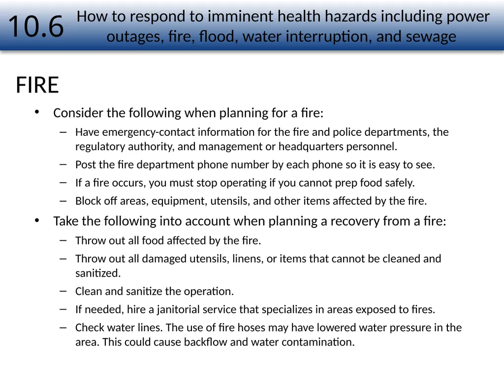 1 Food Safety Management Systems Chapter Number 10 - slide 21 of 22