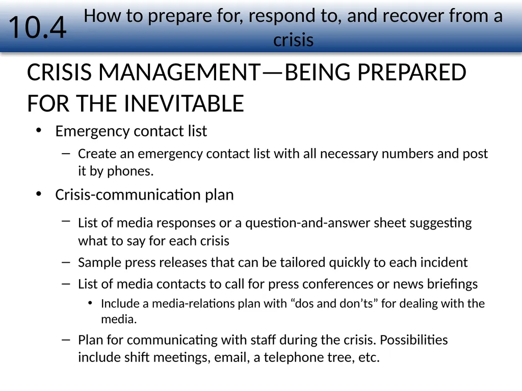 1 Food Safety Management Systems Chapter Number 10 - slide 13 of 22