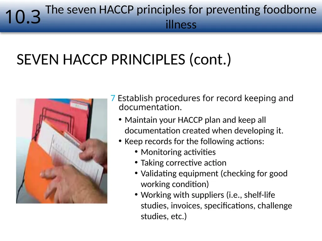 1 Food Safety Management Systems Chapter Number 10 - slide 11 of 22