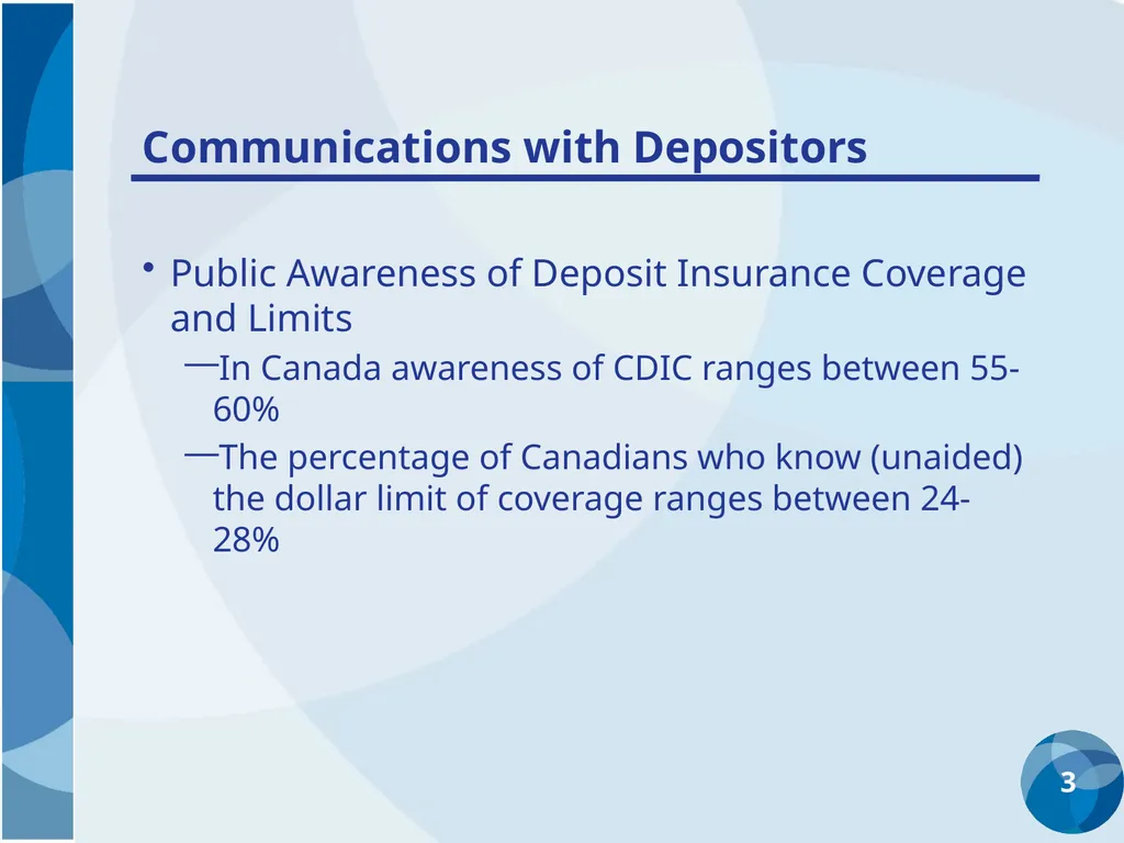 Reimbursement to Depositors Communication with - slide 3 of 10
