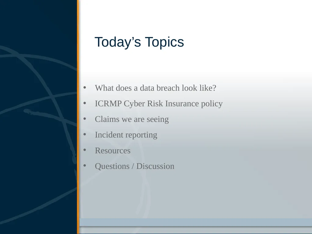 Cyber Risk Insurance & Resources for ICRMP Members - slide 3 of 22