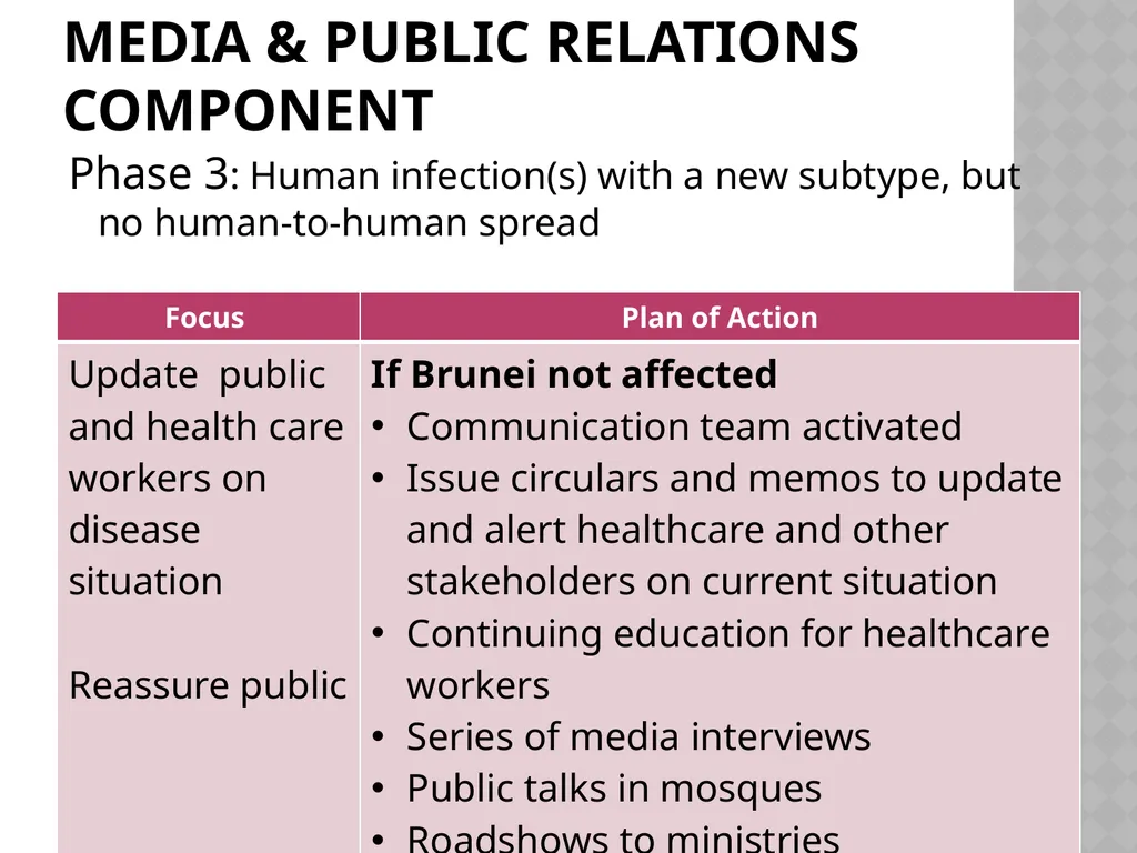 Brunei Darussalam: Experience In Health Crisis - slide 13 of 17