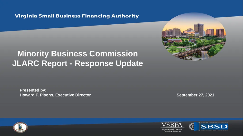 Minority Business Commission JLARC Report - - slide 1 of 20