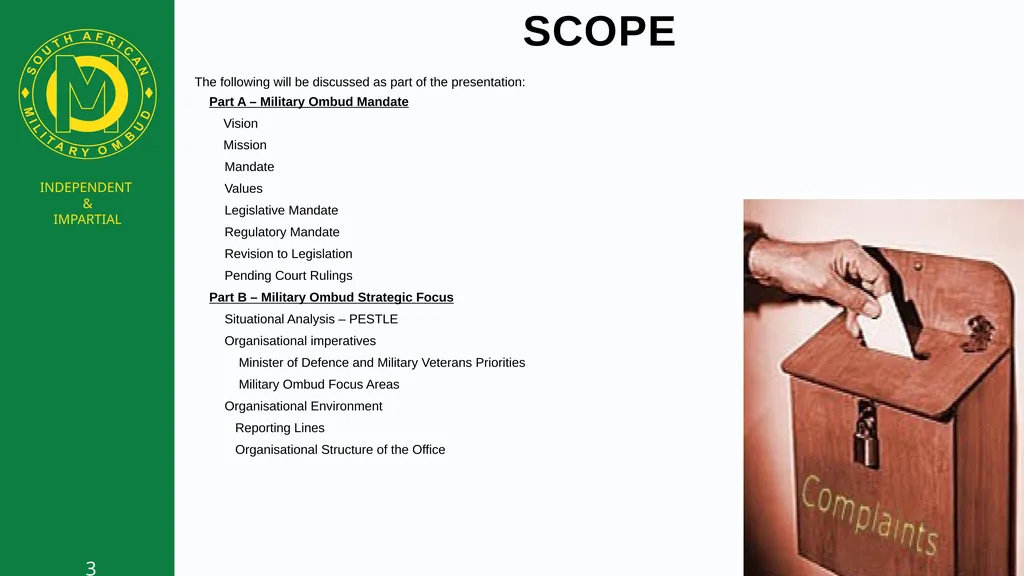 Presenter: Advocate Damane-Mkosana Date: 04 MAY - slide 3 of 34