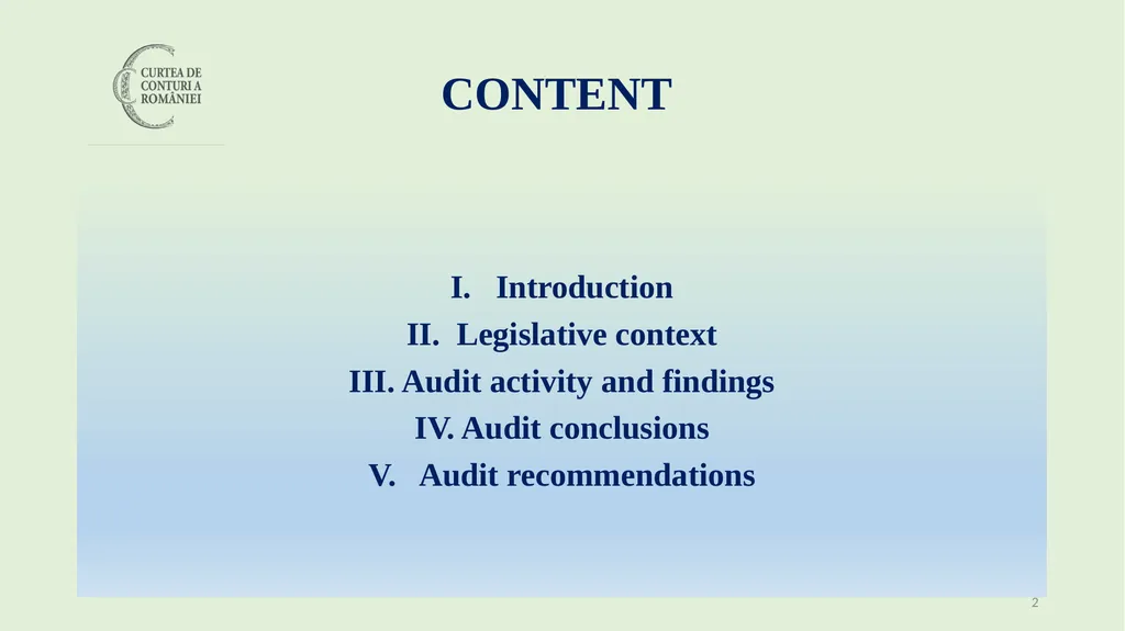Audit of the management of public resources during - slide 2 of 30