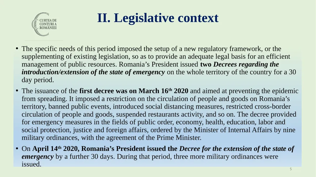Audit of the management of public resources during - slide 5 of 30