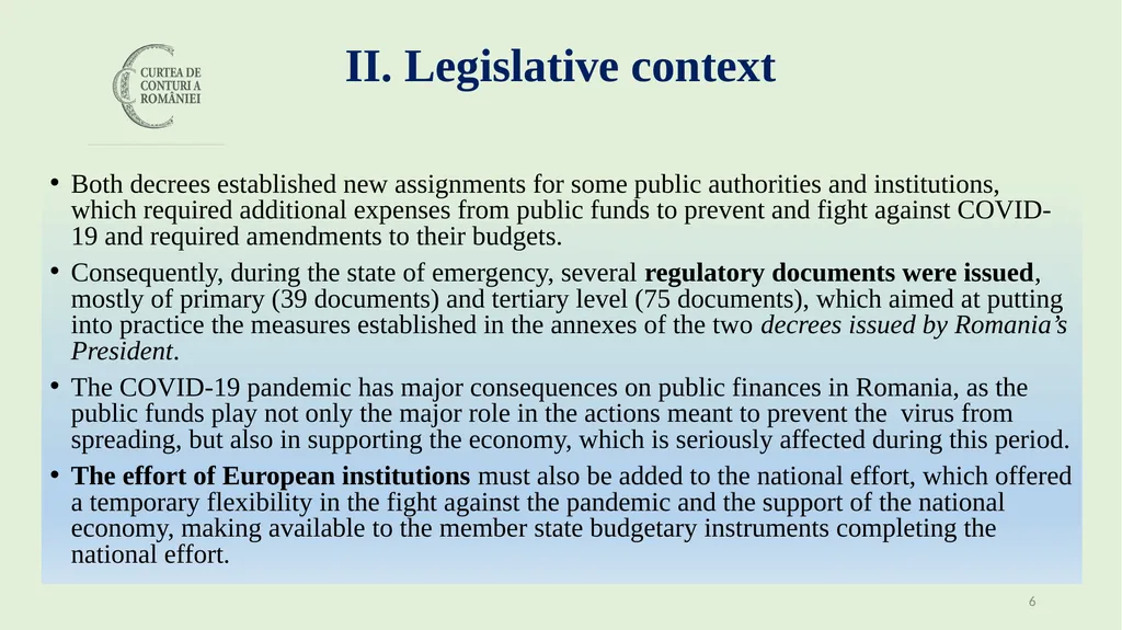 Audit of the management of public resources during - slide 6 of 30
